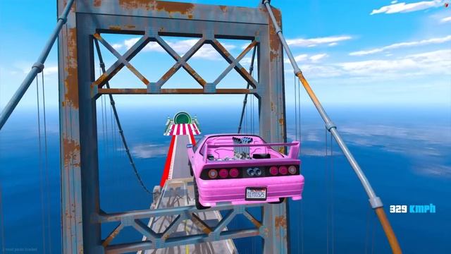 ПЕРЕПРЫГНУЛ РАЗРУШЕННЫЙ МОСТ на САМОМ ДЛИННОМ БУГАТТИ ЧИРОН в ГТА 5 МОДЫ - ЭКСПЕРИМЕНТЫ в GTA 5 смотреть онлайн