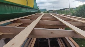 Веранда из бруса часть 10 ( делаем крышу)