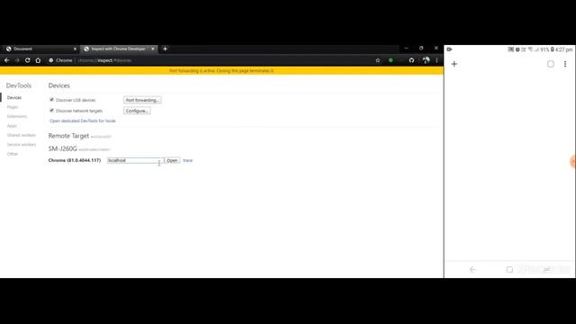 Remote Debugging on Android Phone with Chrome using port forwarding смотреть онлайн