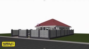 Шикарный проект одноэтажного дома / Бир кабаттуу сонун уйдун проектиси