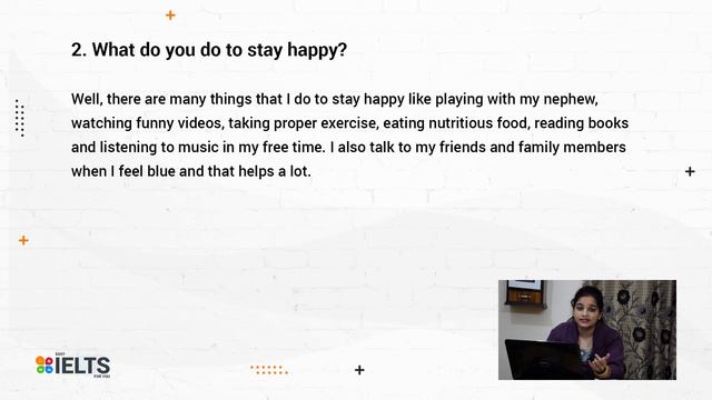 Feel Happy | Speaking Part-1 Questions with Answers | Easy IELTS for You