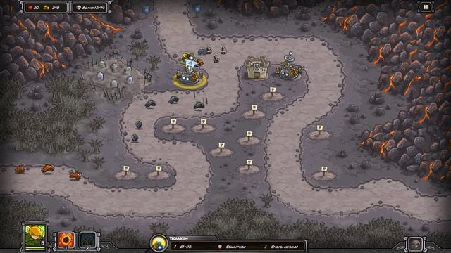Kingdom Rush сложность Veteran mission 10 кампания (campaign) Пустоши (THE WASTE)