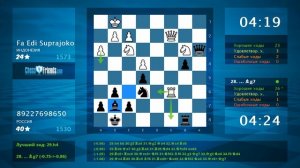 Анализ шахматной партии: Fa Edi Suprajoko - 89227698650, 0-1 (по ChessFriends.com)