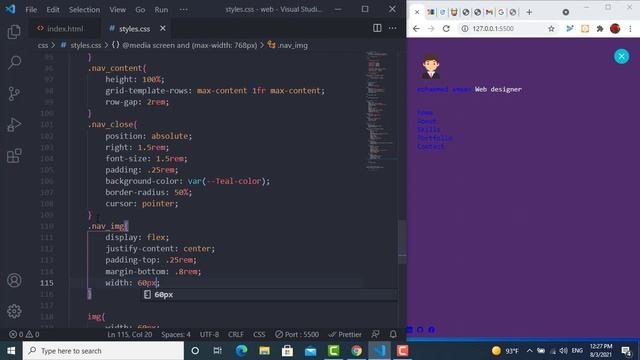 #1- Responsive Navigation Menu - Header Using HTML CSS JAVASCRIPT