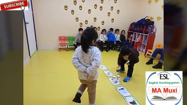 174 - Flashcard game Cup Cup Muxi | English teaching games | ESL game смотреть онлайн