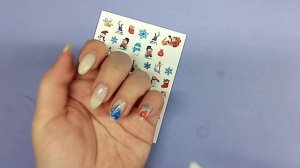 КАК СДЕЛАТЬ МАНИКЮР НАКЛЕЙКАМИ ДЛЯ НОГТЕЙ/ ДИЗАЙН НОГТЕЙ НАКЛЕЙКАМИ С МАНИКЮРНОЙ РАСПАКОВКИ