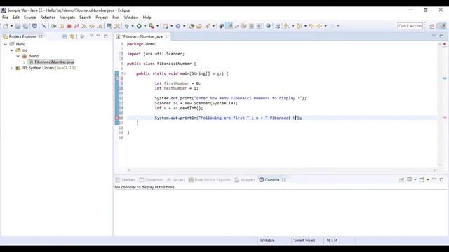 Program to display list of Fibonacci Numbers in Java | Coding Skills