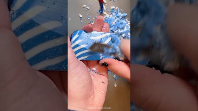 Striped Dalan Soap Cutting ASMR 💙 смотреть онлайн
