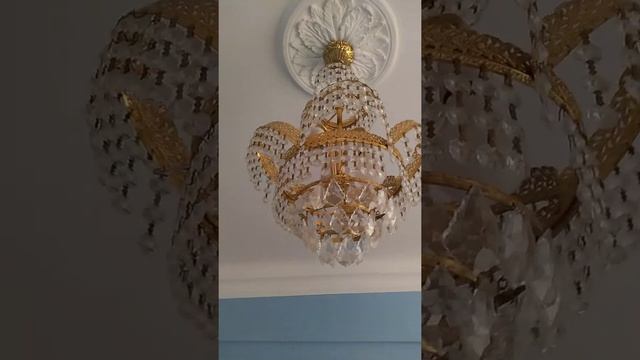 Винтажная  люстра в нашей квартире! Посмотрите!
