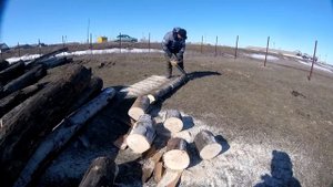 Как мы пилим дрова, чтоб их не колоть 06 04 2017