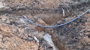 вода в траншее под фундамент