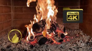 Магия огня: Расслабляющий видеоролик с потрескивающим костром в 4K"