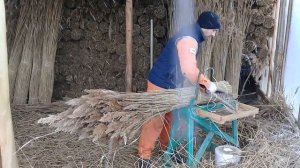 как делать снопы из тросника (камыша)