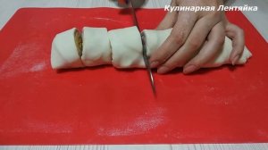 БУЛОЧКИ ИЗ СЛОЕНОГО ТЕСТА С НАЧИНКОЙ (отличный вариант завтрака)