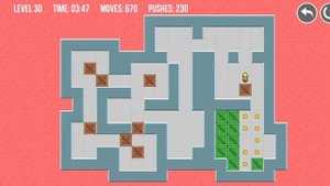 Sokoban level 30 classic puzzle game #30 Sokoban original and extra