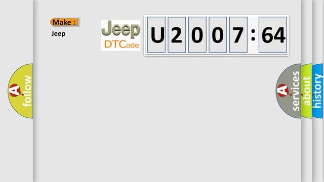 DTC Jeep U2007-64 Short Explanation смотреть онлайн