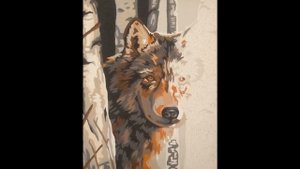 создание картины Волк