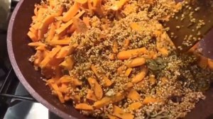 Рецепт: каша из цельнозерновой пшеничной крупы со специями