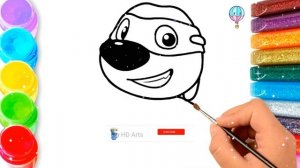 Drawing Talking Tom Hero Dash Super Hank | Talking Tom Heroes | HD Arts