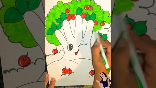 Учимся рисовать красивое дерево/Daraxt chizishni O’rganamiz/раскраска для детей/ детская раскраска