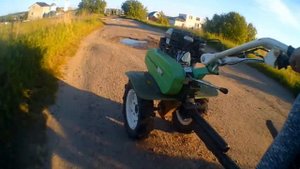 Катаемся на мотоблоке. Покатушки #1