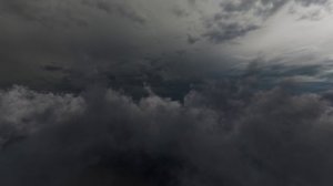 Полёт Через Серые Облака. Бесплатный Видео Футаж. Бесконечный Бесшовный цикл