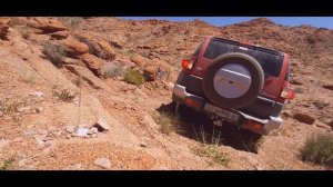 FJ Cruiser on C Trail, testing A-trac on some extreme climbs.