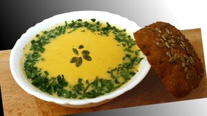 Тыквенный суп со сливочным сыром