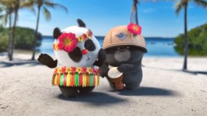 【Bamboo Panda ❤】Bamboo n Dundun enjoy the time on the beach | Chinese Short Animation | Fun | 熊猫班卜