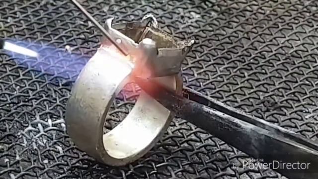 Making a ring of silver earrings/Делаем кольцо из серьги /серебро