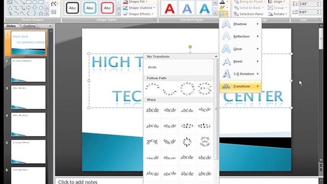 PowerPoint 2007: WordArt and Shapes смотреть онлайн