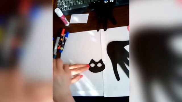Аппликация «Котик»  // Sunschool Molodezhniy // #оставайтесьдома