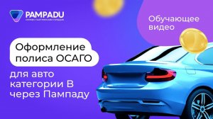 Оформление полиса ОСАГО для авто категории B через Пампаду