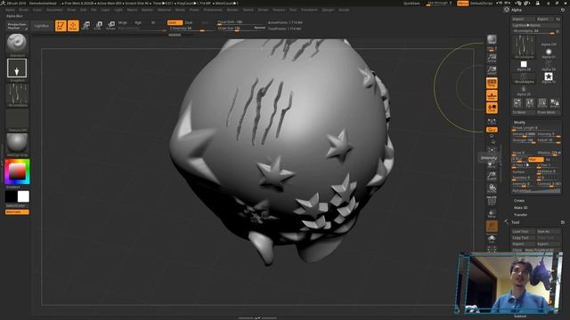 04 Zbrush для начинающих | Всё об Альфах (Alpha) (Урок)