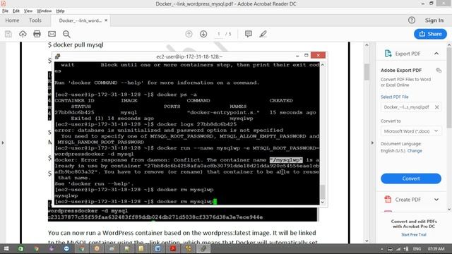 DevOps| Docker --link | wordpress | mysql |communicate two containers in real-time