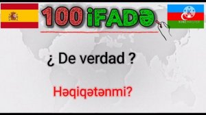 ?? İSPAN dilində 100 yeni ifadə || İspan dili #5