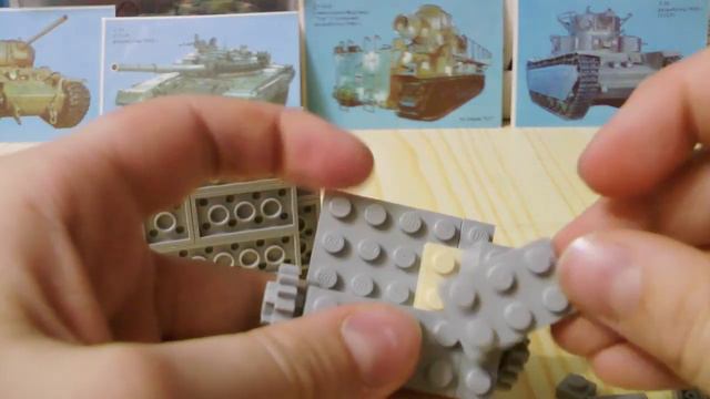 Танк Vickers Medium Mk. I, из деталей ЛЕГО смотреть онлайн