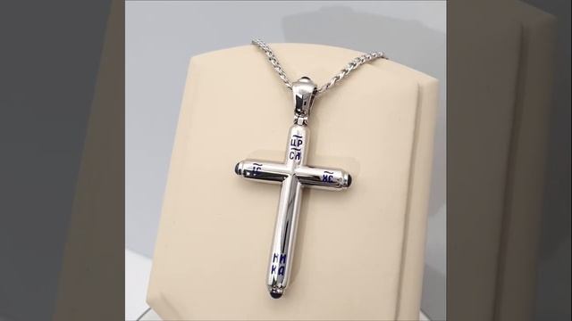 Нательный крест без распятия с сапфирами смотреть онлайн