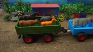 Top-Diy-Tractor-Mini-Miniature-Tractor-Trolley-Loading-With-Farm-Animal-Science