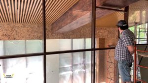 Отделка коробов и монтаж кварц-винила. Металлический реечный потолок под дерево. Дом на салфетке ч.