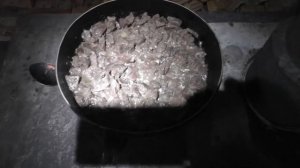 Жарим мясо сохатины на завтрак. Песня от Петра Романовича к 23 февраля.