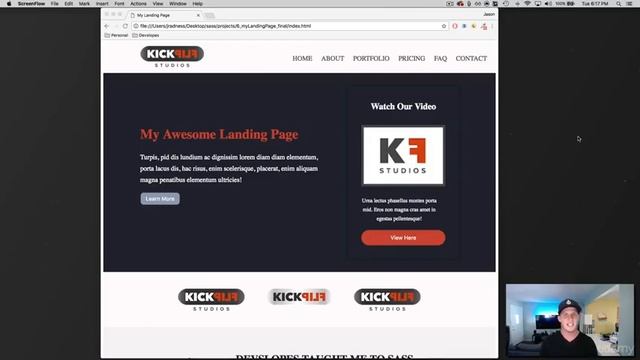 83. Final Project Intro to our Landing Page using SASS - Full stack web development Tutorial смотреть онлайн