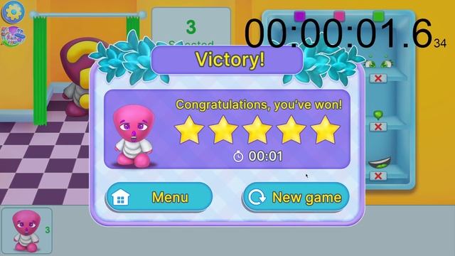 Purple Place 2023 - Purble Shop (Beginner mode) speedrun (0:01.634) смотреть онлайн