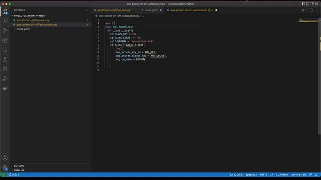 AWS Automation - Turn on and Off EC2 instance using Python API