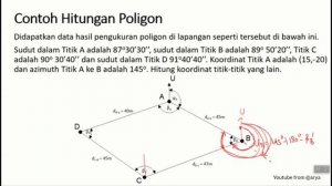 Contoh Perhitungan Polygon Tertutup