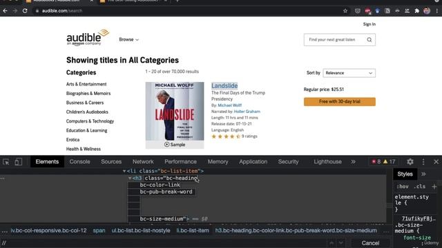 6. Project #1 Dealing with Multiple Pages using Selenium (Amazon Audible Bot) 2. Building the bot смотреть онлайн