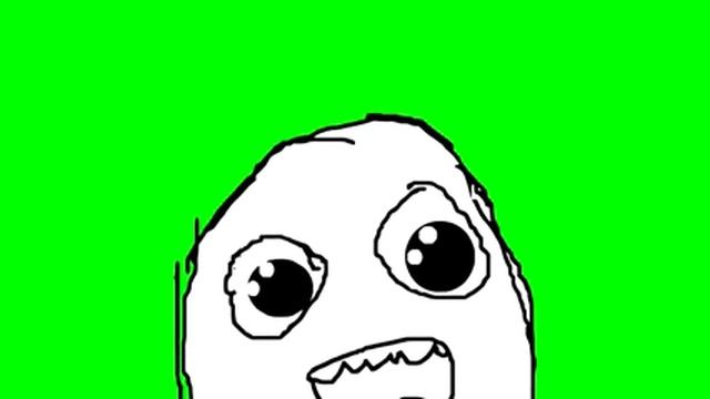Meme face Green screen ''Sliding up'' смотреть онлайн