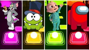 Tom & Jerry ? Om Nom ? Cocomelon ? Among Us. ? Кто победит? Tiles Hop EDM Rush Coffin Dance