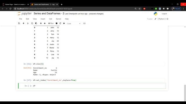 Pandas Tutorial for Beginners | 3.Working with Pandas DataFrame - head, tail, shape, loc and iloc