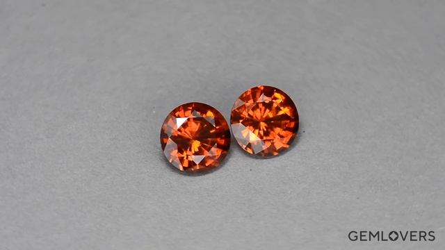 Гранаты гессониты пара 7.64 ct